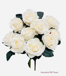 18" Silk Open Rose Bush ( AN10004-Beige )