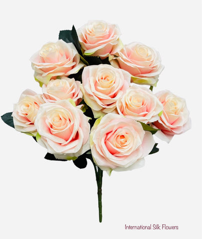 18" Silk Open Rose Bush ( AN10004-Victorian )