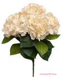 18" Silk Pongee Hydrangea Bush ( INT001-Beige )