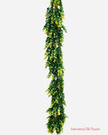 6' Plastic Eucalyptus Garland ( PEG101-Green/Yellow )