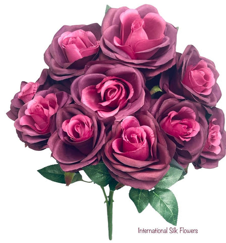18" Diamond Rose Bush ( INT662-Burgundy )