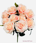 18" Silk Open Rose Bush ( AN10004-Blush )