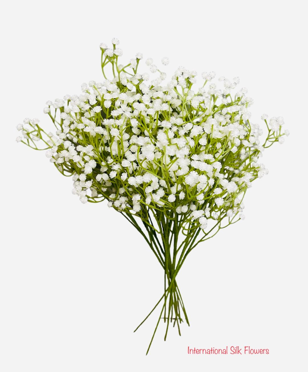 24” Faux Plastic Baby’s Breath ( SS999- White ) INT999