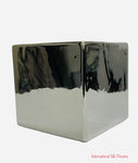 5'' SQUARE CUBE VASE  ( CSQ5505-Silver )