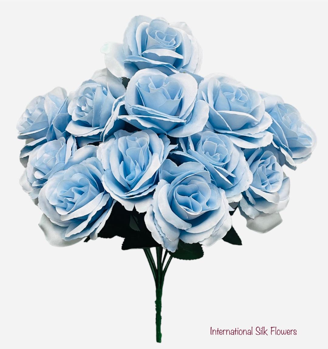 17" Satin Open Rose Bush ( INT398-Seren )