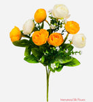 11'' Rose Bud Bush ( B580-Yellow/Cream )