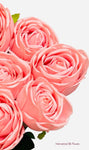 16” Faux Cabbage Rose Bush ( INT0005- Rose Gold )