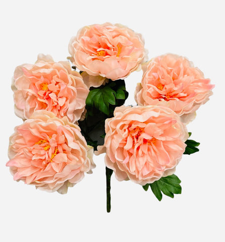 20'' Faux Peony Bush ( TY4947-Peach Pink  )