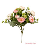 11'' Camellia Bush ( TC5369- Cream/ Pink )