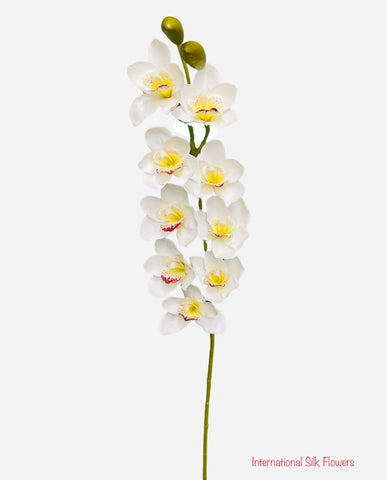 36'' Natural Touch Cymbidiu Orchid ( INT054-White )