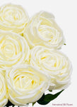16” Faux Cabbage Rose Bush ( INT0005- Cream )