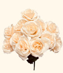 17" Satin Open Rose Bush ( INT398-New Beige )