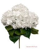 18" Silk Pongee Hydrangea Bush ( INT001-White )