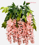 35” Faux Wisteria Hanging Bush ( INT587-Blush/Pink )