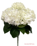 18" Silk Pongee Hydrangea Bush ( INT001-Cream )