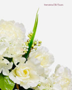 21'' Rose/ Peony/ Hydrangea Mixed Bush ( INT3535-Cream )