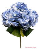 18" Silk Pongee Hydrangea Bush ( INT001-Blue )