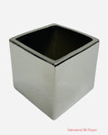 5'' SQUARE CUBE VASE  ( CSQ5505-Silver )