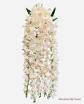 32'' Hanging Orchid Bush ( INT5130-Cream/Pink )