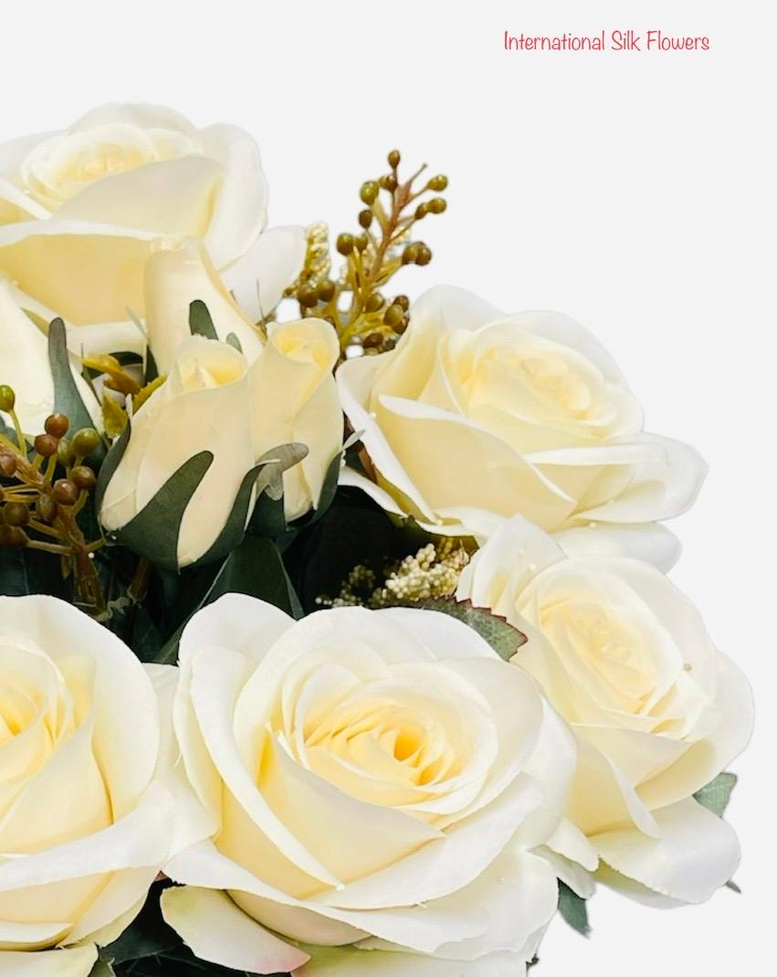 18.5'' Rose/Rose Bud/ Heather Bush ( TY1305-Beige ) 192069
