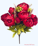 20'' Faux Victorian Peony Bush  ( INT0068-Red )