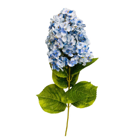 32.5" Faux Oak Leaf Hydrangea Stem ( FSH033-Blue 2 Tone  )